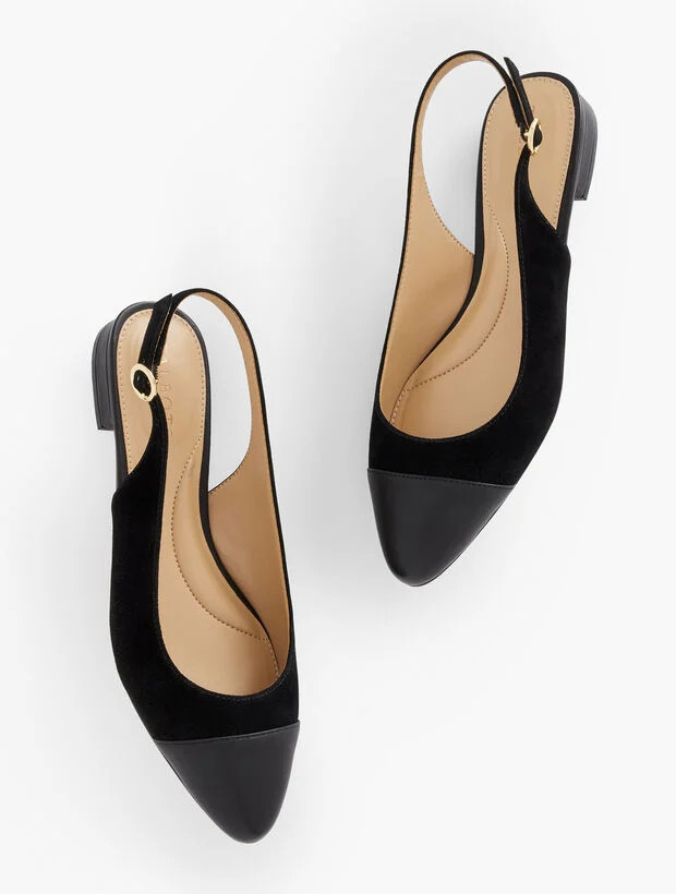 Edison Nappa Slingback Flats - Suede | Talbots
