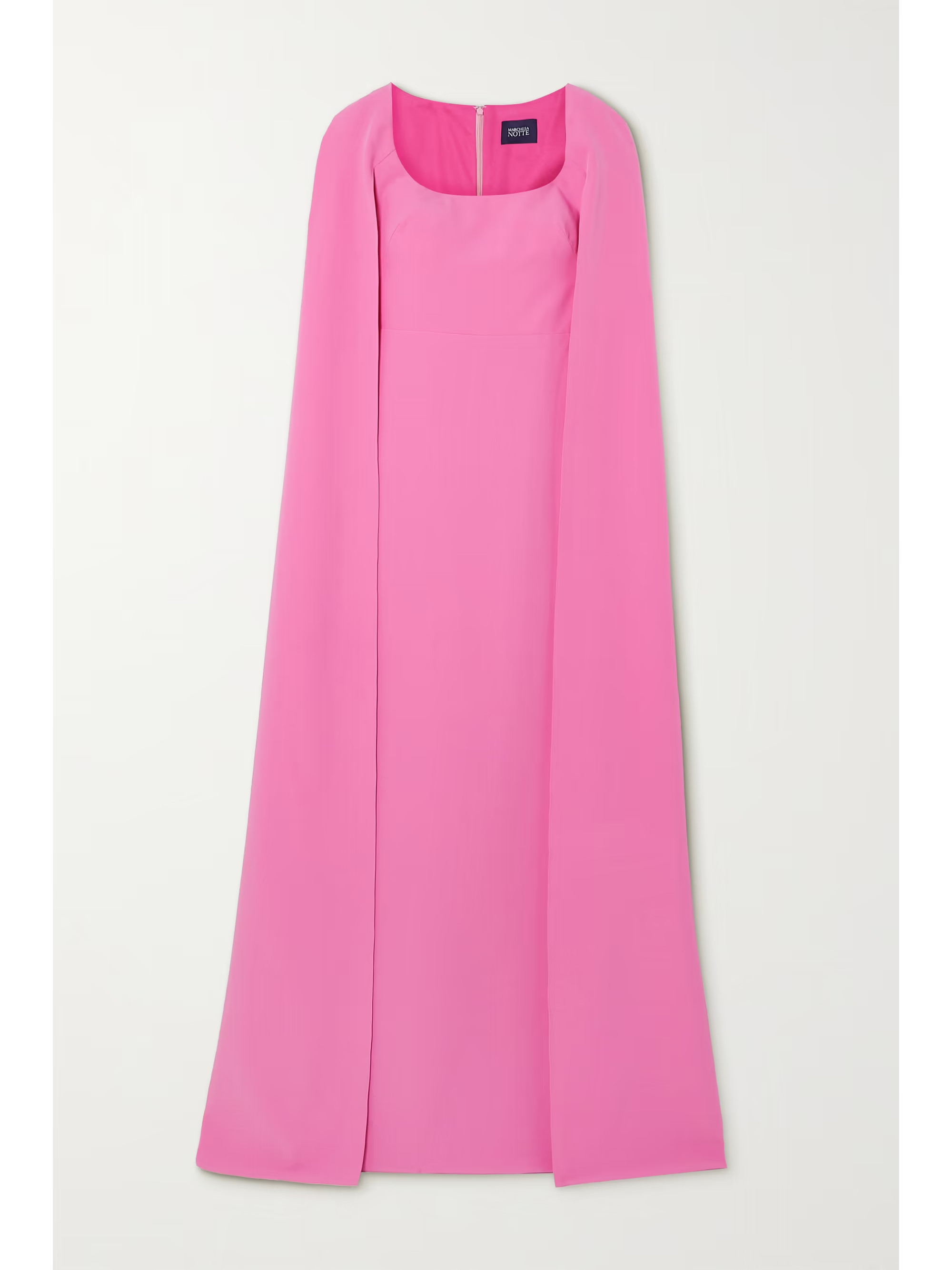 Cape-effect crepe gown | NET-A-PORTER (US)