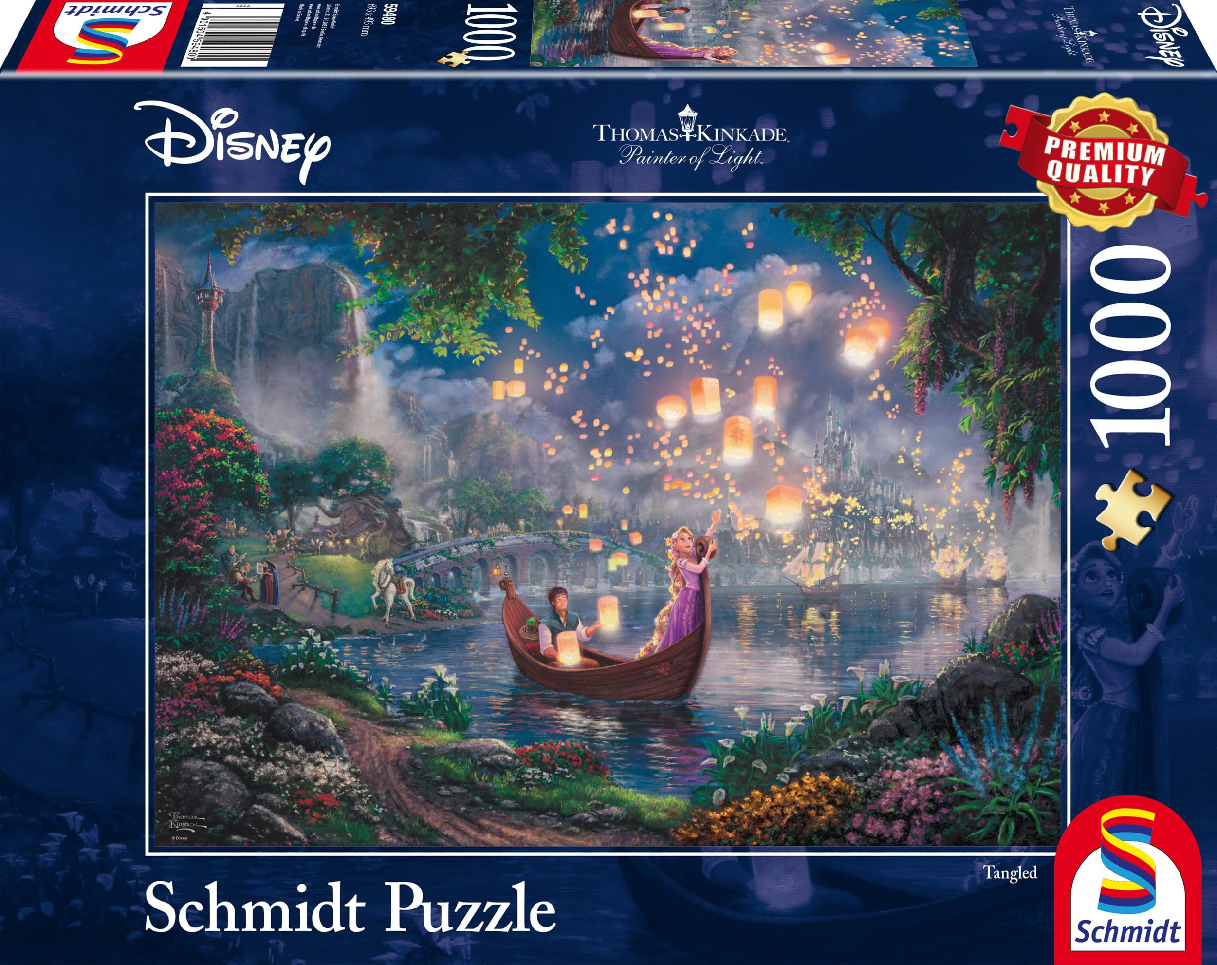 Schmidt Spiele 59480 Thomas Kinkade, Disney, Rapunzel, 1000 Teile Puzzle, single | Amazon (UK)