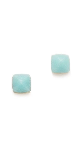 Semi Precious Pyramid Stud Earrings | Shopbop