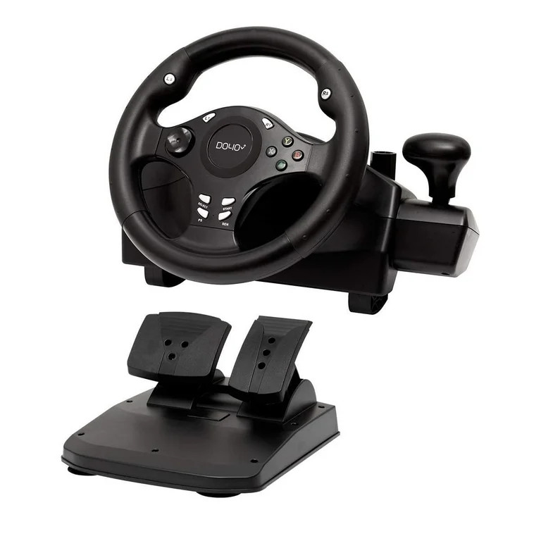 DOYO Racing Wheel for PC, PS3, PS4, Xbox One, Switch – 270° Steering Wheel with Pedals, Dual V... | Walmart (US)