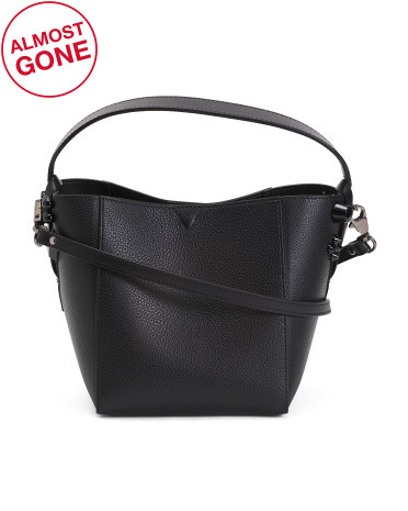 Made In Italy Leather Cabachic Mini Bucket Bag | TJ Maxx