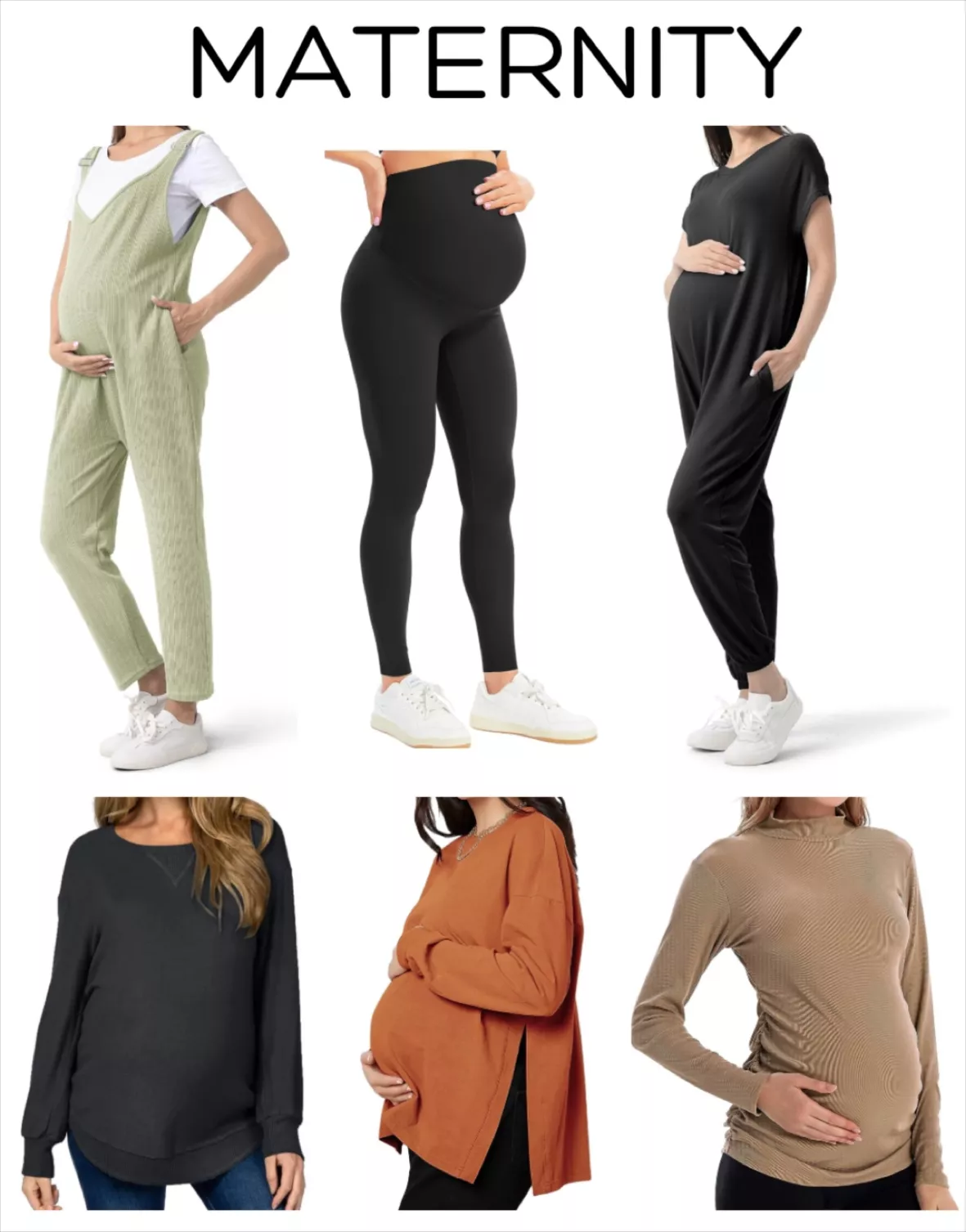 Women's Maternity Leggings Over The Belly Bump Workout Full Length