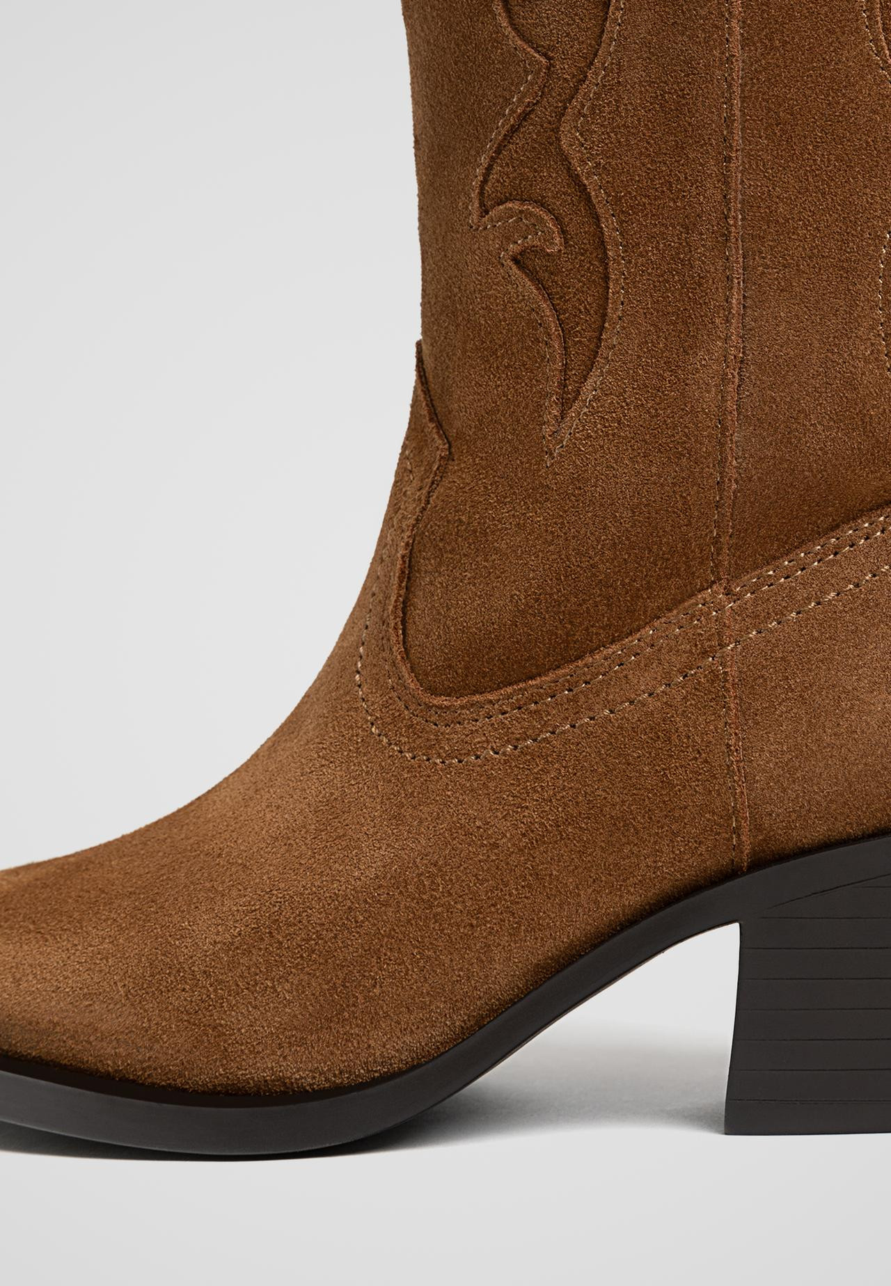 Leather cowboy boots | Stradivarius (UK)