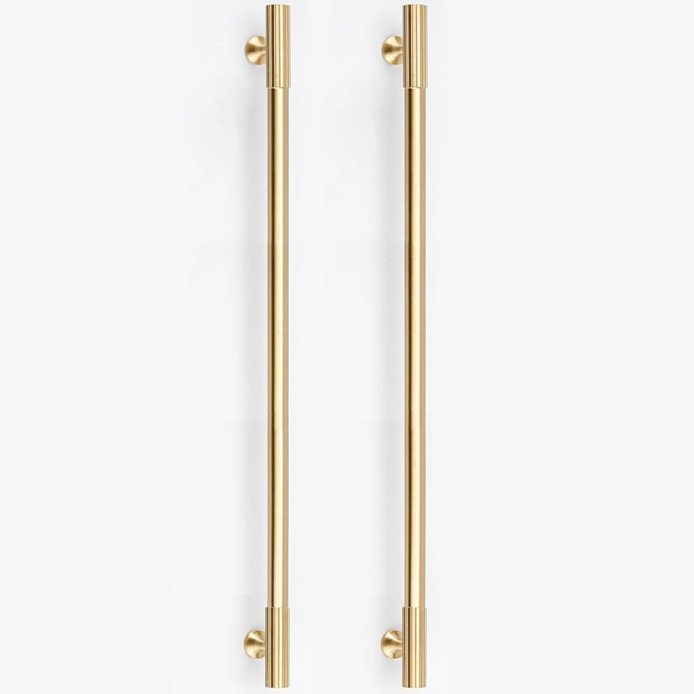 RZDEAL 2pcs Solid Brass Gold Cabinet Pulls, 12-3/5Inch Hole Centers for Kitchen Cupboard Handles ... | Amazon (US)