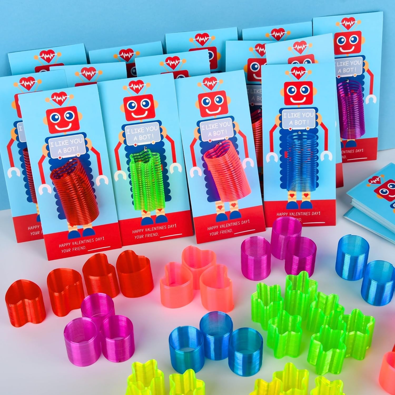 VAINECHAY Valentines Cards for Kids Classroom - 48 Sets Robot Valentines Day Cards for Boys Girls... | Amazon (US)