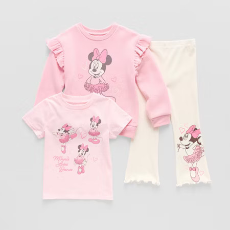Toddler Girls 3-pc. Minnie Mouse Legging Set, 4t, Pink | JCPenney