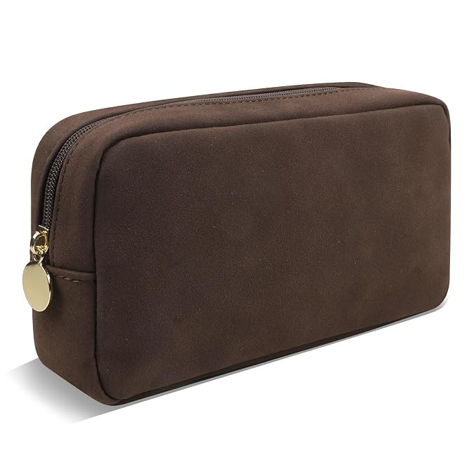 UIXIZQ Small Makeup Pouch for Purse, Suede Travel Toiletry Storage Pouch Cute Preppy Cosmetic Bag... | Amazon (US)