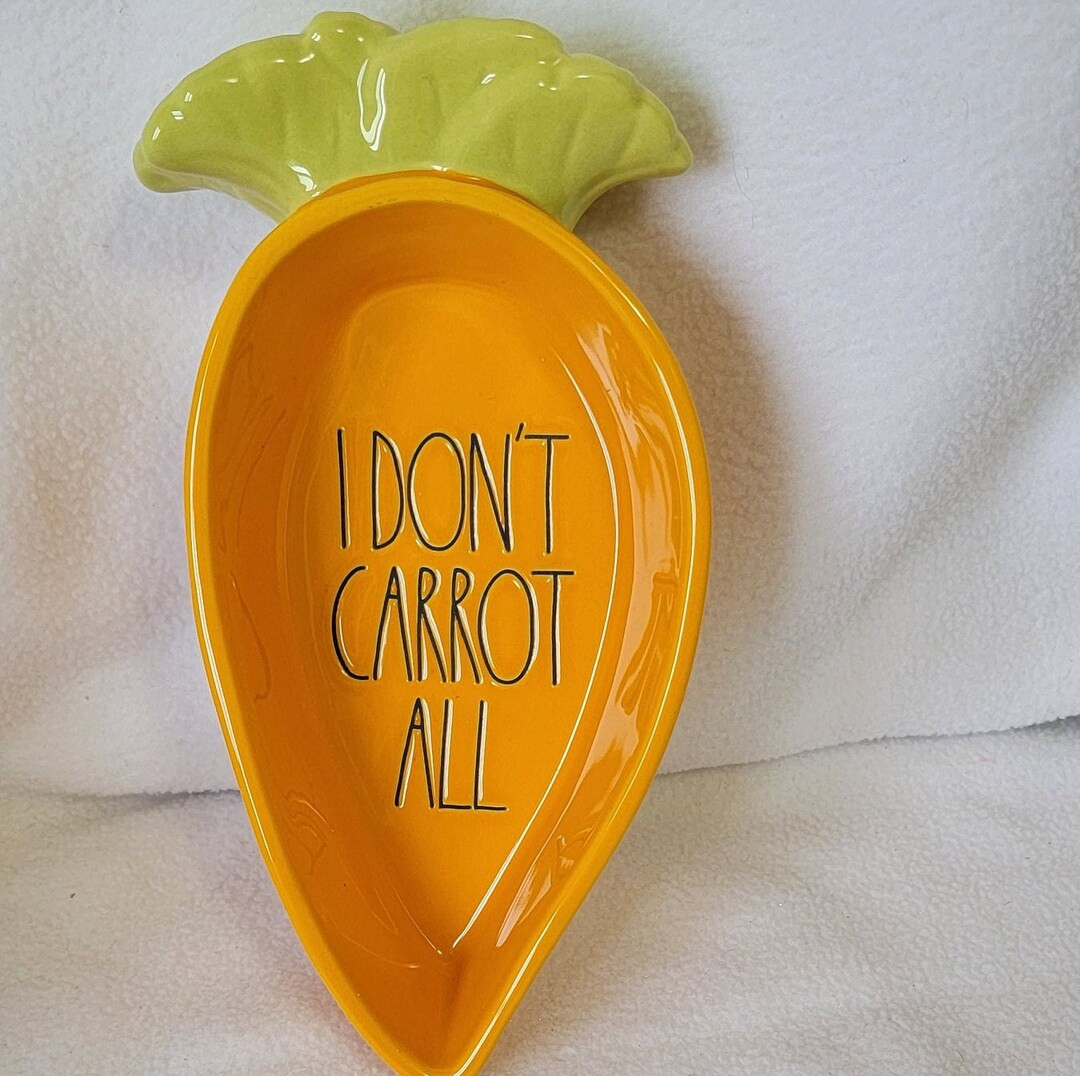 Easter Carrot Dish, "I DON'T CARROT ALL" by Rae Dunn, Spring Carrot Candy, Nut Dish - new | Etsy (US)