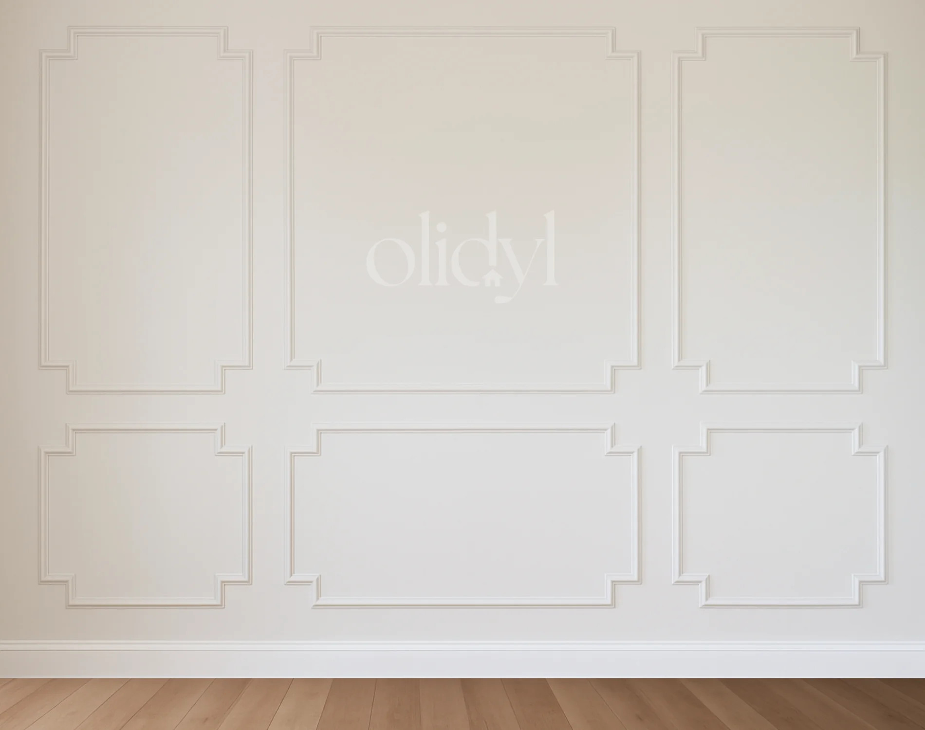 Corner Square Wall Molding Kit — Pre-Cut, Peel and Stick Wainscoting | Olidyl Design Studio