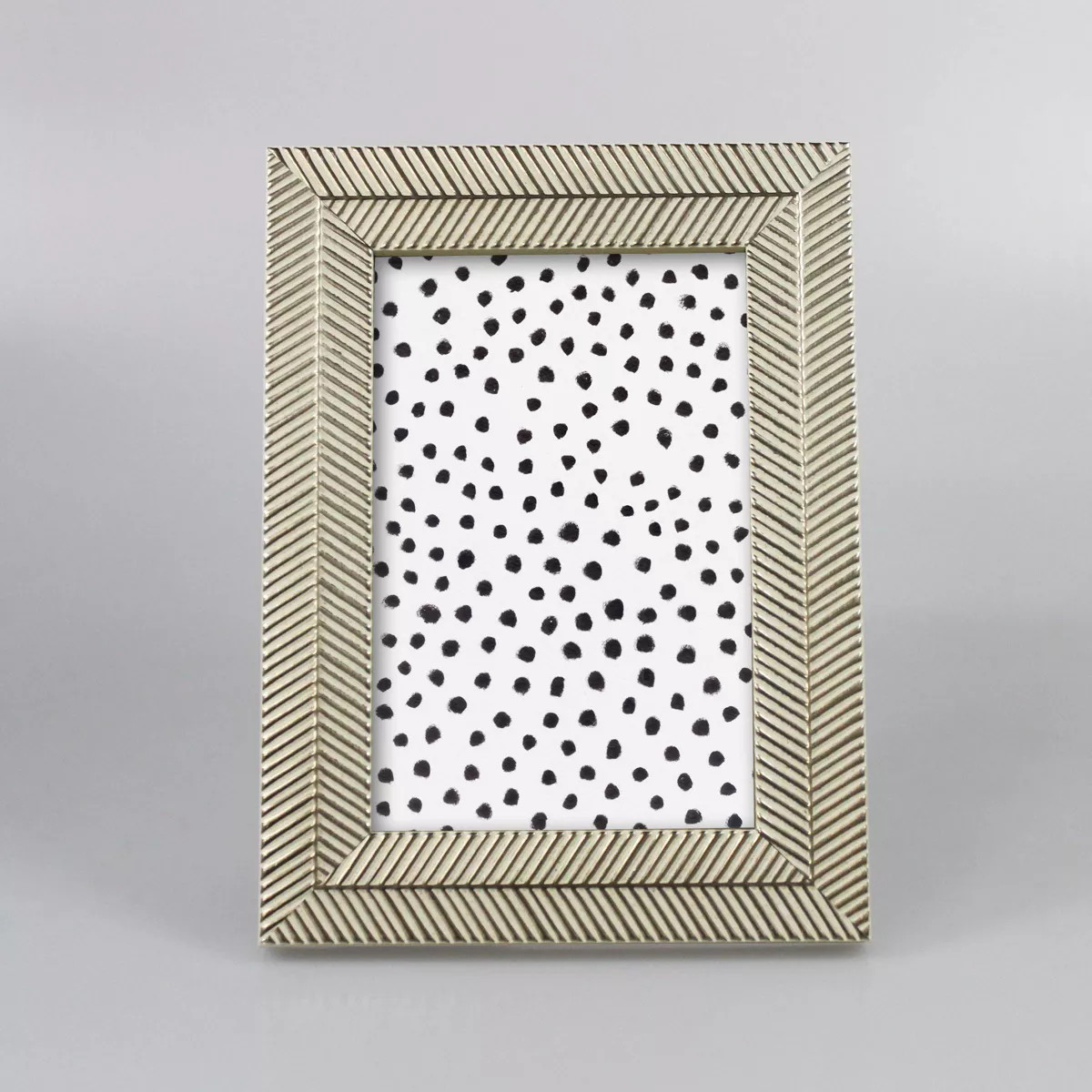 4" x 6" Organic Herringbone Tabletop Frame Gold/White - Opalhouse™ | Target