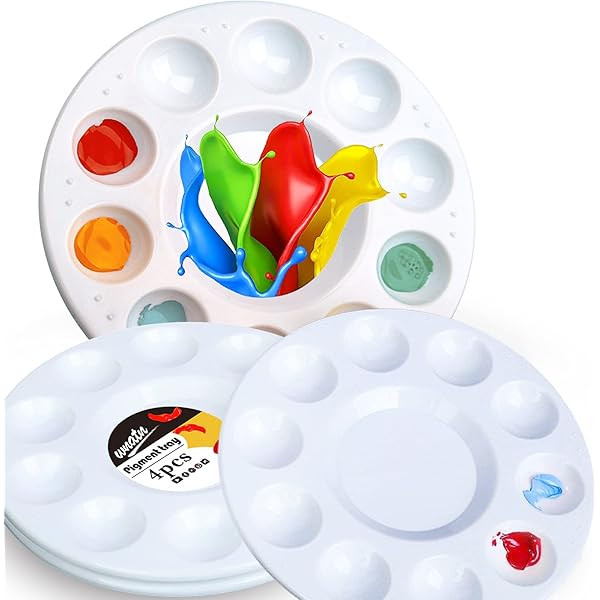Hulameda 4ps-Paint Tray Palettes, Paint Pallet, Paint Holder, Painting Palette, Plastic Palette, Pai | Amazon (US)