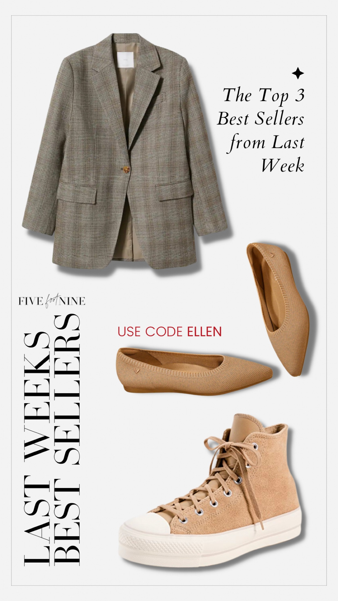 Best sellers from last week — washable flats, platform converse, plaid blazer 

#LTKsalealert #LTKunder100