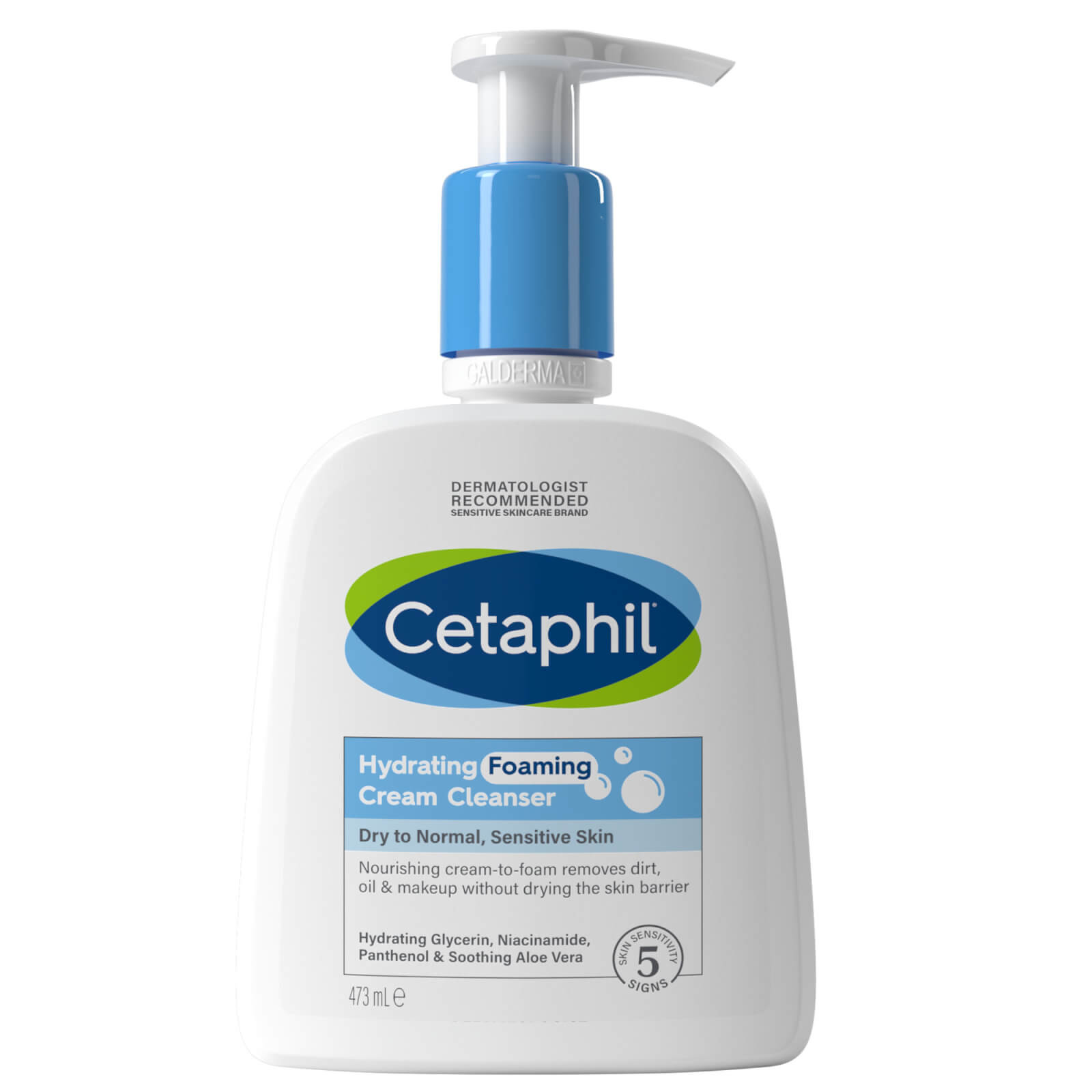 Cetaphil Hydrating Foaming Cream Cleanser Wash 473ml | Look Fantastic (FR)
