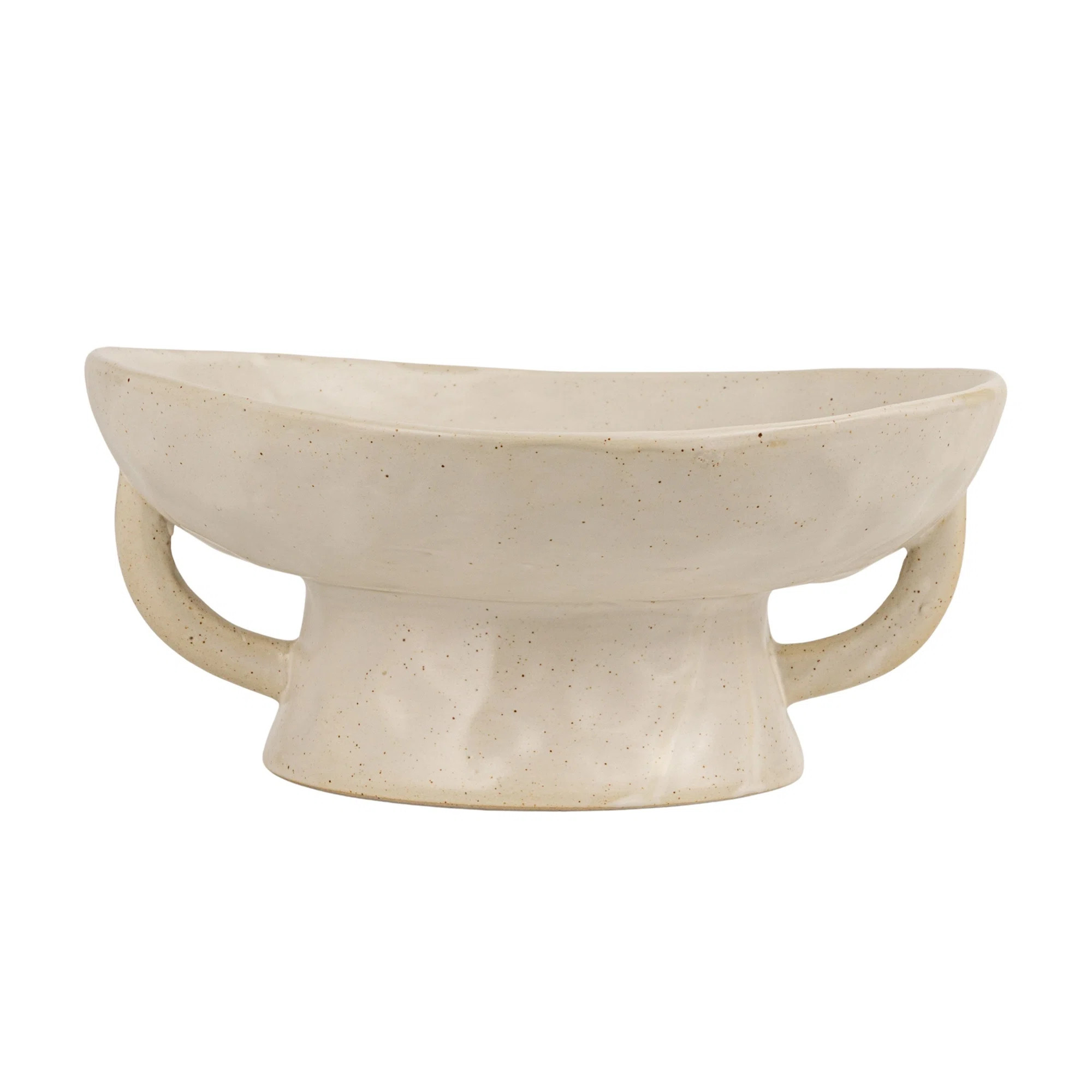 Stoneware Pedestal Bowl with Handles | Joss & Main