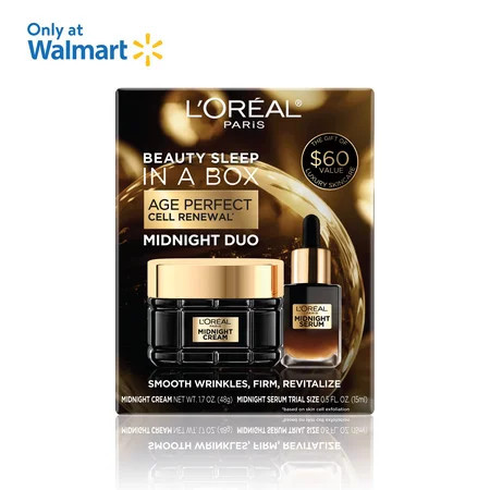 L'Oréal Paris Age Perfect Midnight Duo Facial Serum Trial Size, 1.7 oz | Walmart (US)