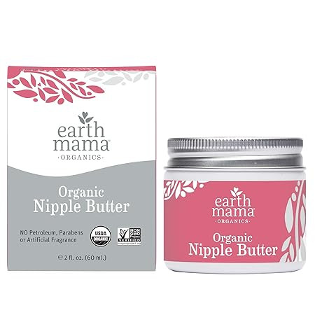 Organic Nipple Butter Breastfeeding Cream by Earth Mama | Lanolin-free, Safe for Nursing & Dry Sk... | Amazon (US)
