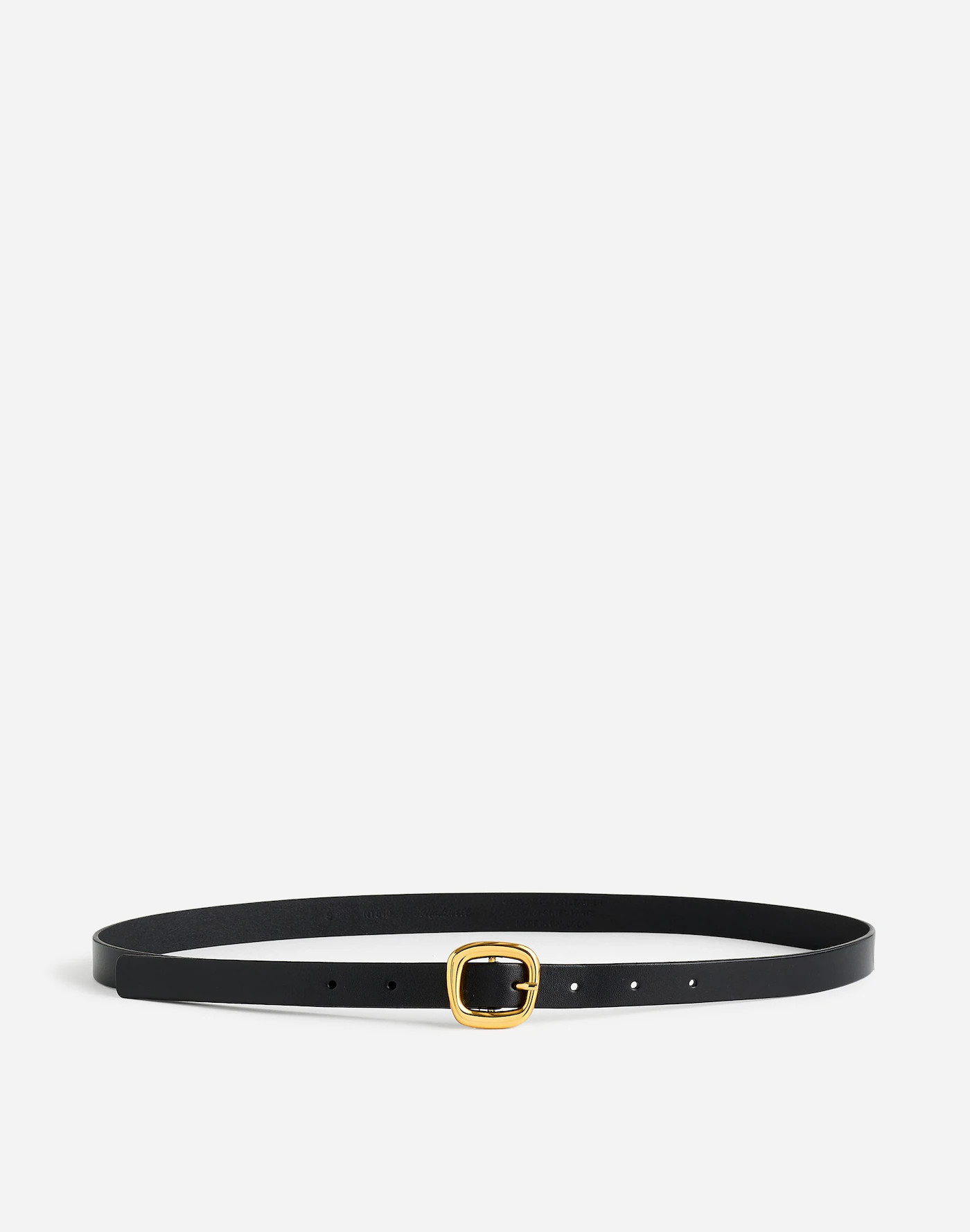 Sculptural Buckle Leather Skinny Belt | Madewell
