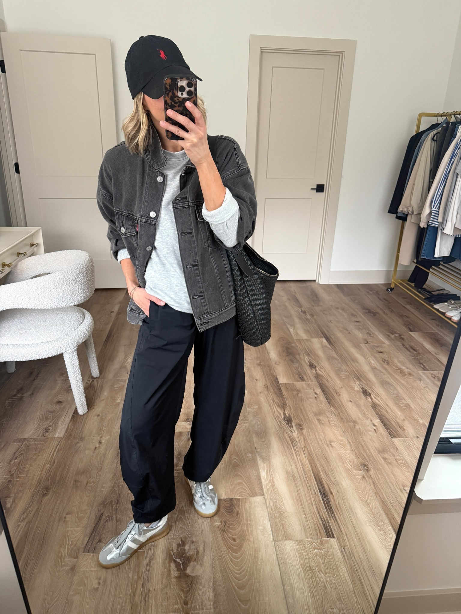 Wearing 4 pants (sized up), medium sweatshirt (men’s/sized up, medium denim jacket, sneakers tts

#LTKgrwm #LTKootd #LTKOver40