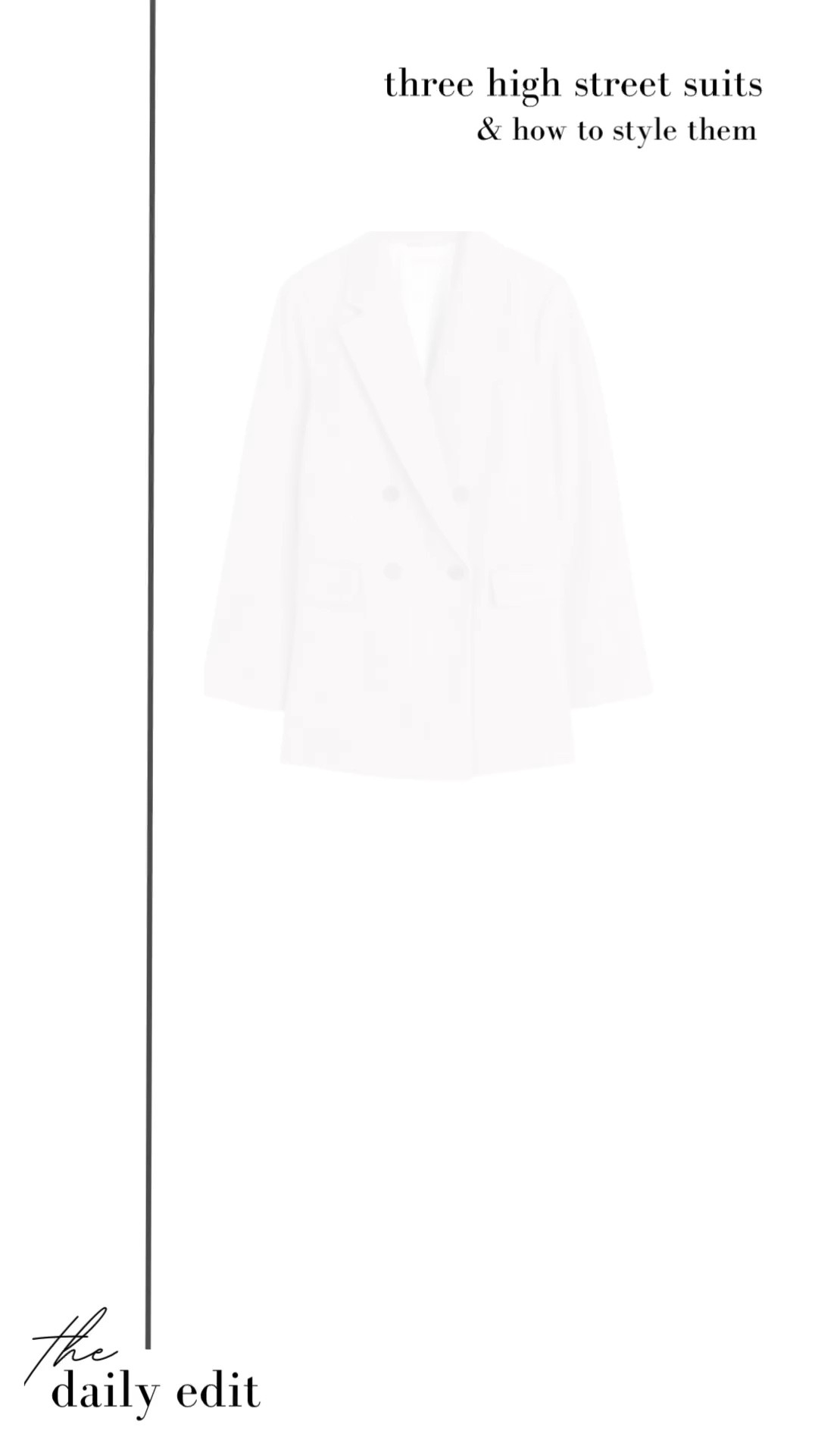 Three high street suits you need in your wardrobe & how to style them ✨ 

Transitional wardrobe, autumn style, high street fashion, matching suit, co ord, blazer, trousers, tailored outfit, Mango, H&M, Demelier, Mango, & Other Stories, Adidas Samba OG, grey suit, all grey outfit, day to night, black suit, date night, Zara loafers

#LTKstyletip #LTKSeasonal #LTKeurope