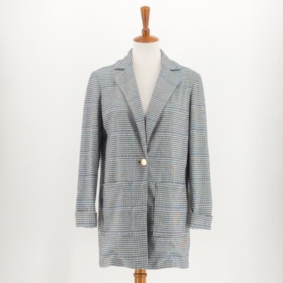 Sanctuary Black White Houndstooth City Knit Blazer sz XXS | eBay US