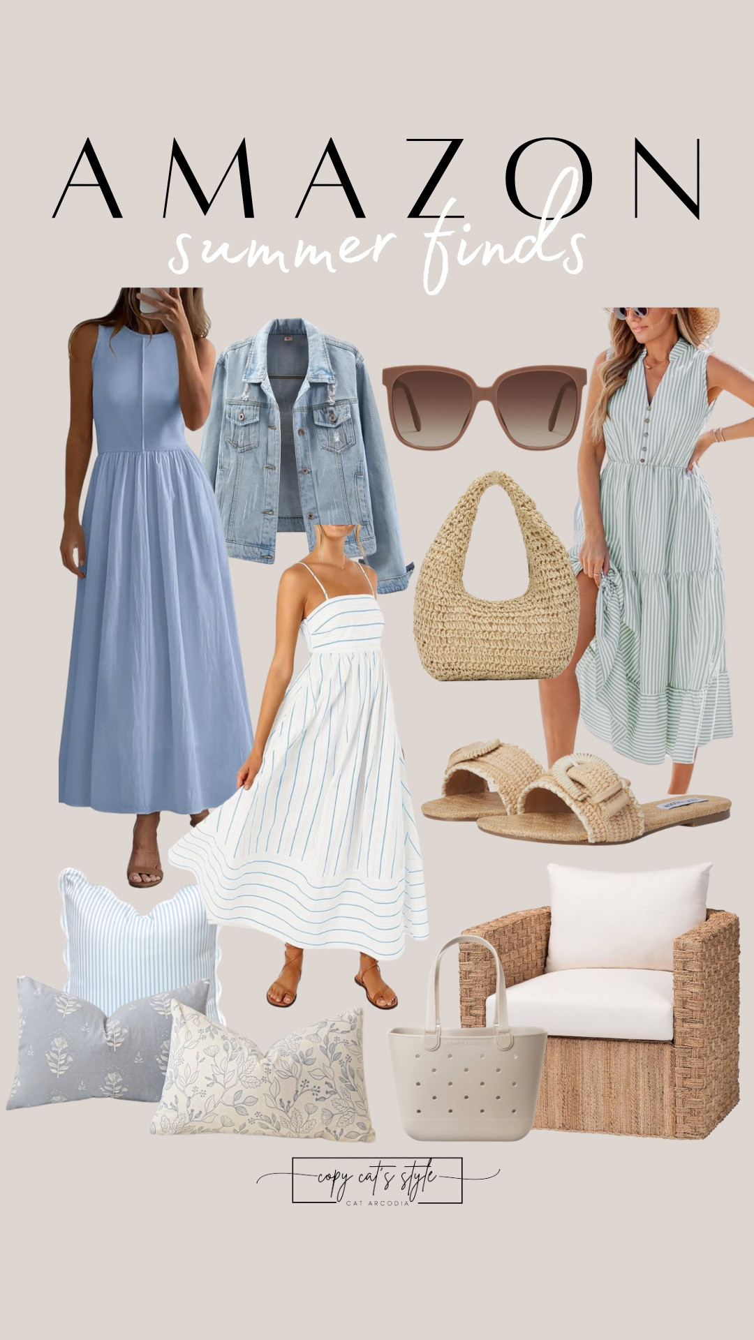 Shop Amazon summer finds. Amazon blue dresses, pillows, sandals, bags, patio chairs, and more. 

#LTKHome #LTKStyleTip #LTKFindsUnder50