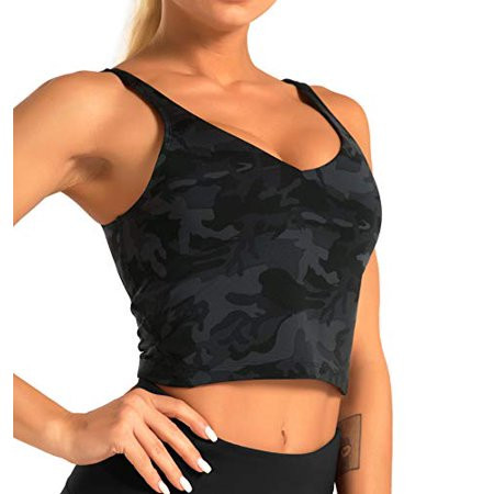 Dragon Fit Sports Bra for Women Longline Padded Bra Yoga Crop Tank Tops Fitness Workout Running Top  | Walmart (US)