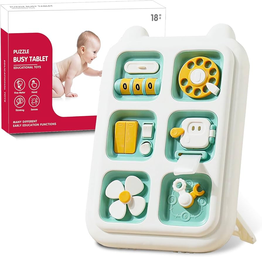 Christmas Stocking Stuffers for Toddlers, Montessori Busy Board Toys for Baby Toddlers, Busy Cube... | Amazon (US)