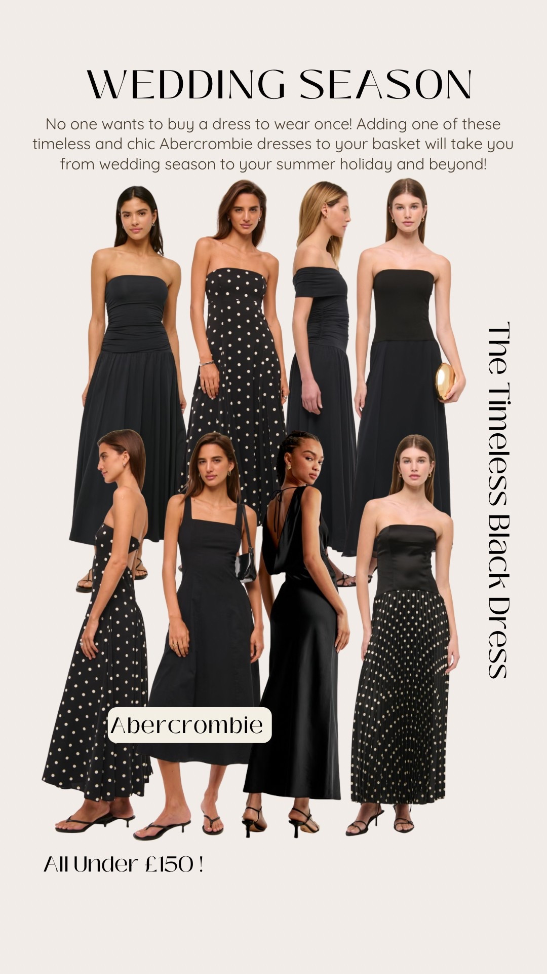 Wedding guest dress - summer dresses - black dress - maxi dress - wardrobe staples - Abercrombie - wedding guest dress

#LTKwedding #LTKuk #LTKsummer