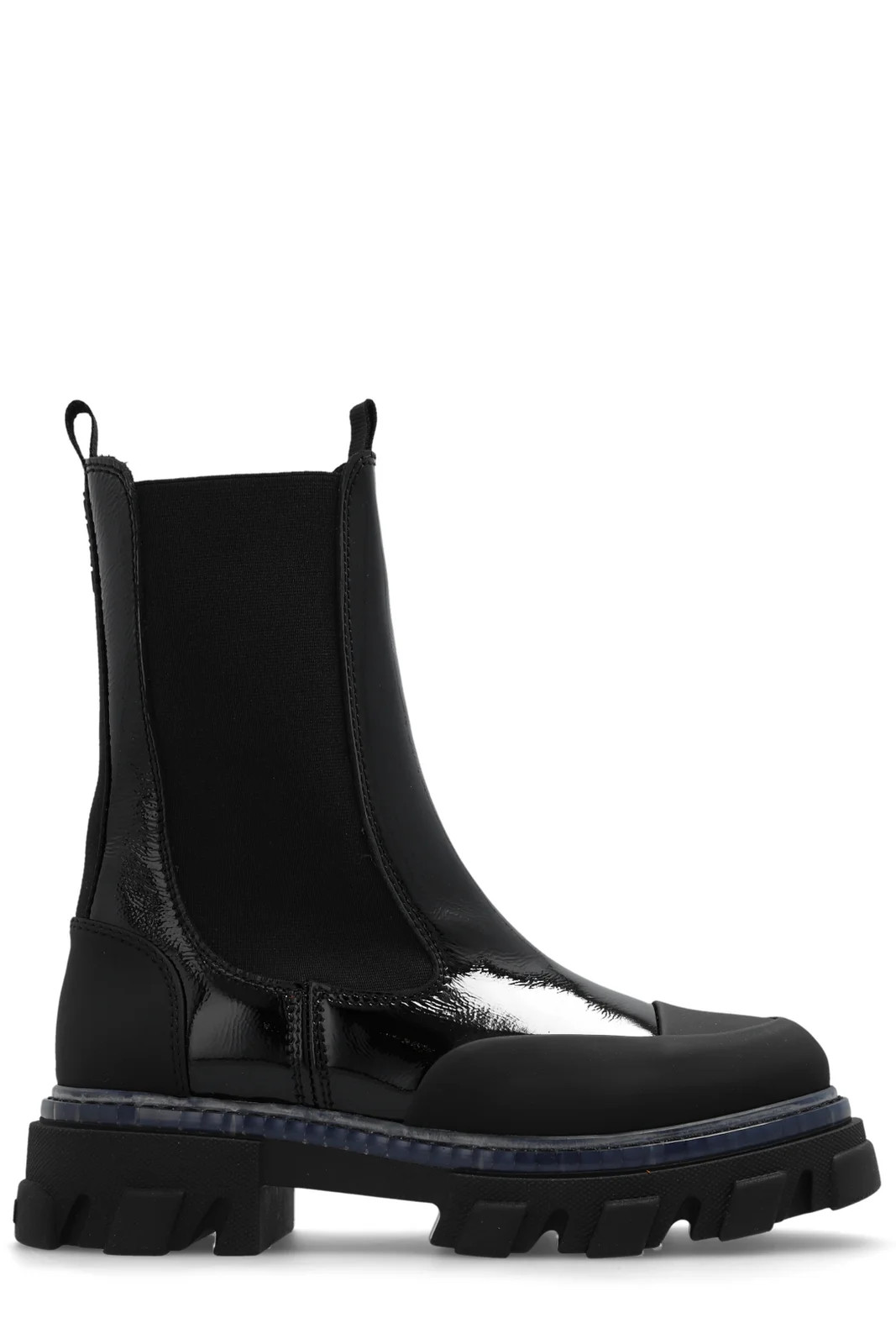 Ganni Panelled Ankle Boots | Cettire Global