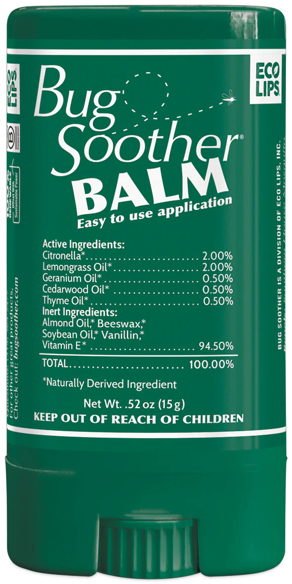 Bug Soother Natural Insect Repellent Balm for Mosquitoes & Black Flies 0.52 oz. | Eco Lips