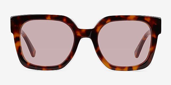 Helia - Square Tortoise Frame Prescription Sunglasses | Eyebuydirect | EyeBuyDirect.com