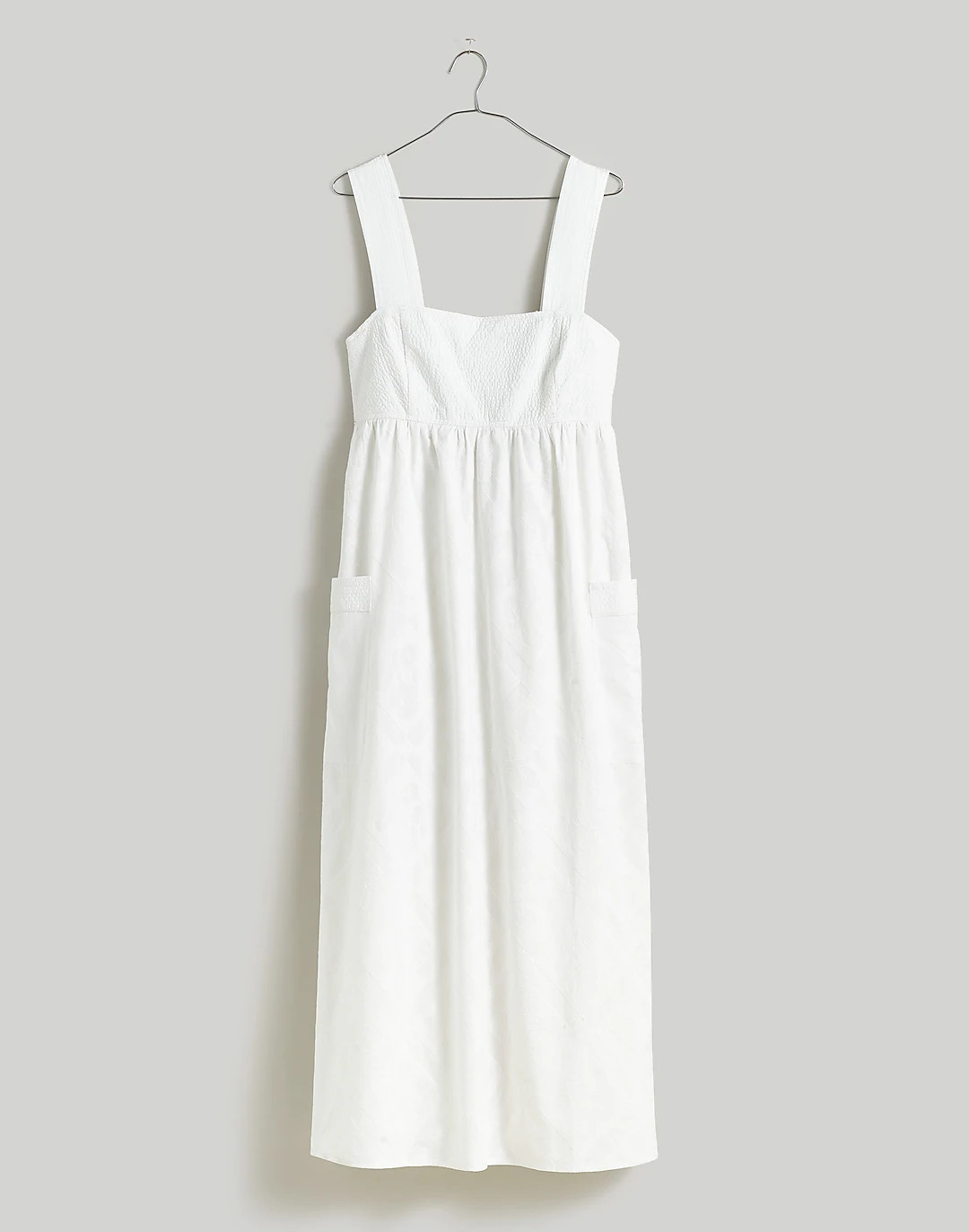 Eyelet Cutout-Back Empire Midi Dress in Diamond Floral | Madewell