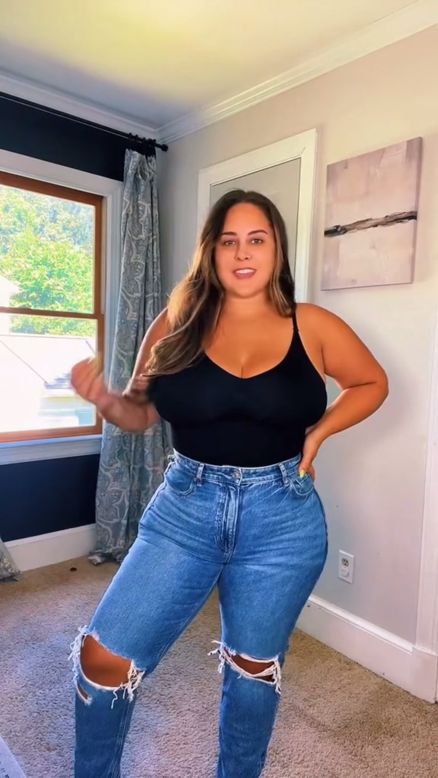 This is my staple everyday outfit 🙌🏼 

Jeans shown in size 14, true to size with some stretch. 

Bodysuit shown in size XL/XXL, veryyyy tight to pull on, but worth it! 

#LTKstyletip #LTKcurves