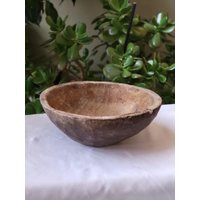 Vintage Antique Hand-Carved Wood Bowl - Primitive Bulgarian Kitchen Decor | Etsy (US)