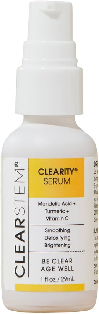 CLEARSTEM - CLEARITY The Blackhead Dissolver Mandelic Acid Serum - Vitamin C, Turmeric, Collagen ... | Amazon (US)