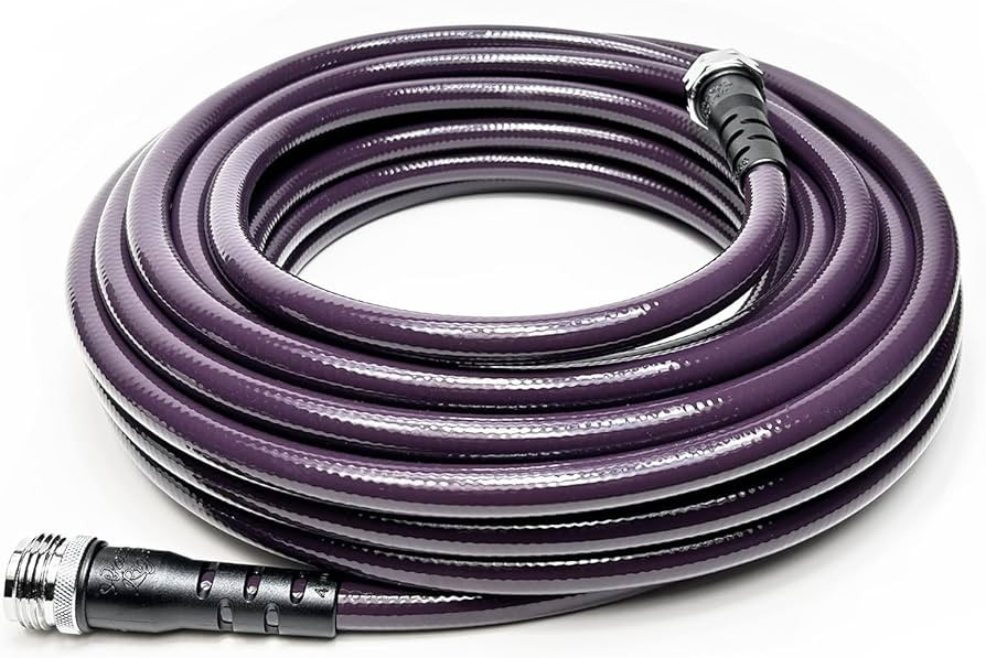 Water Right PSH-050-EP-4PKRS 400 Series (7/16") Garden Hose, 50-Foot, Eggplant,Brass Fittings | Amazon (US)
