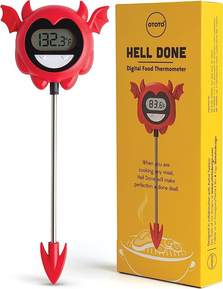 New!!! Hell Done Meat Thermometer Digital by OTOTO - Food Thermometer for Cooking Thermometer for... | Amazon (US)