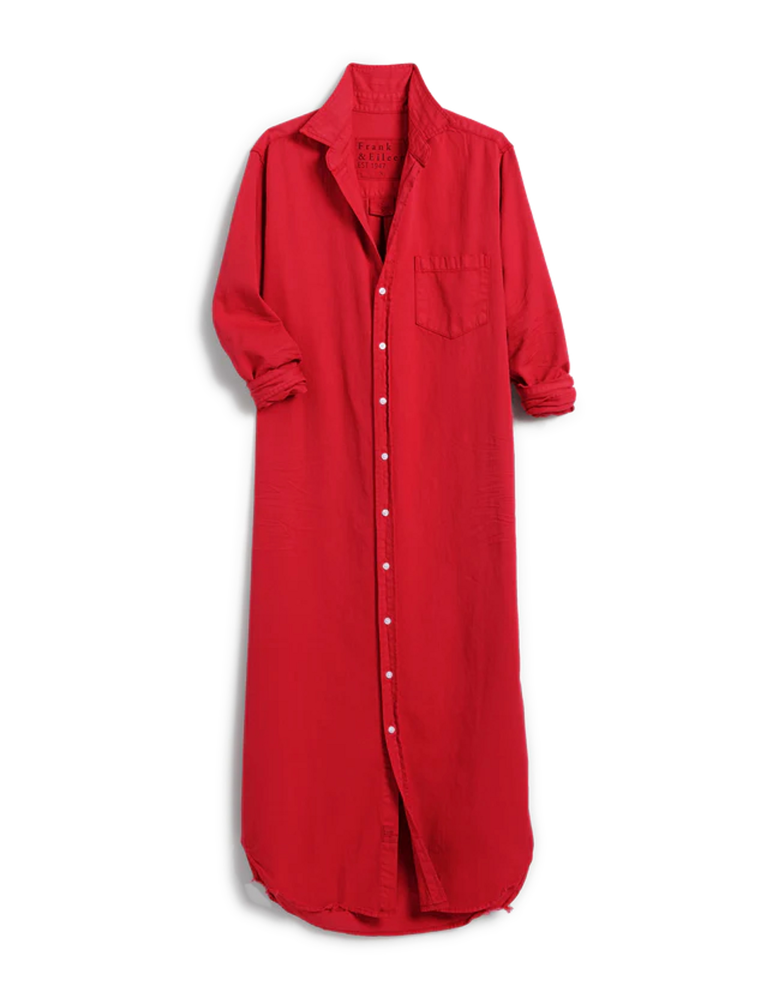 Frank & Eileen Rory Maxi Shirtdress, Crimson | Monkee's of Mount Pleasant