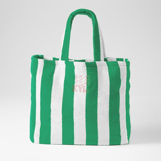 Cabana Stripe Terry Beach Tote | Mark and Graham