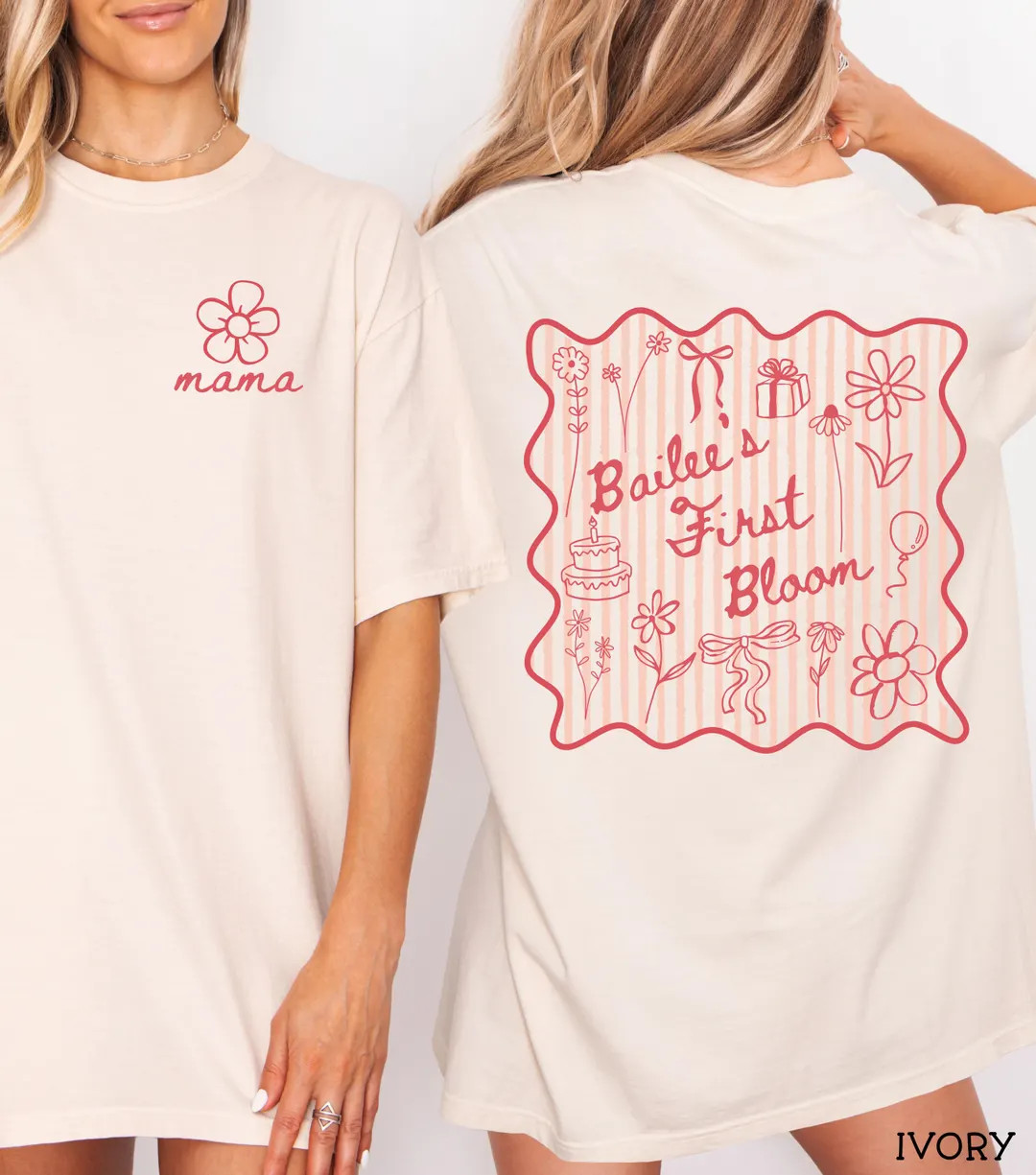 First Bloom First Birthday Shirt Mama Dada, Flower Birthday Comfort Colors® Shirt, Matching 1st ... | Etsy (US)