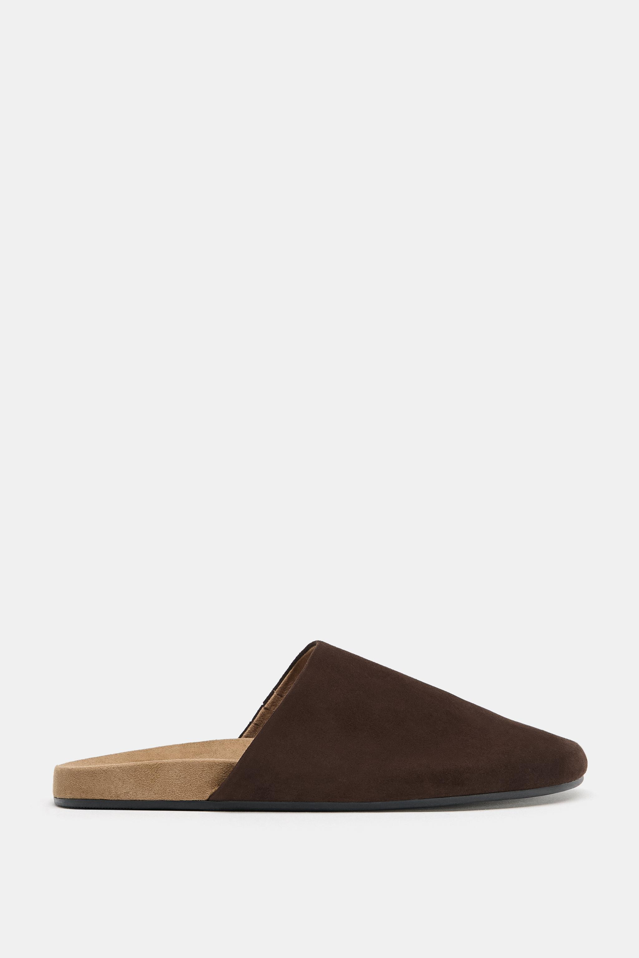 FLAT LEATHER MULES | Zara UK