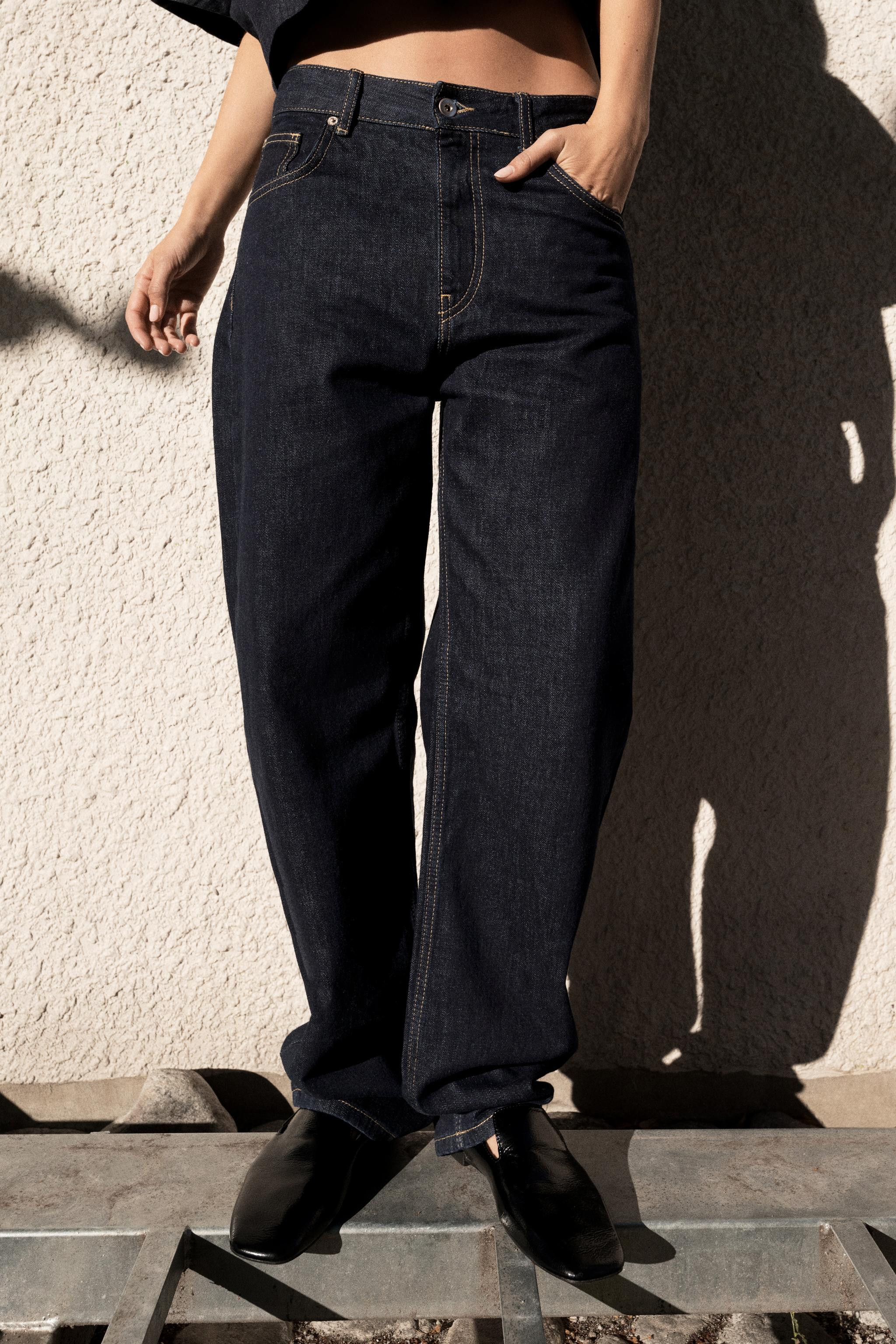 HIGH WAIST BARREL TRF JEANS | Zara US
