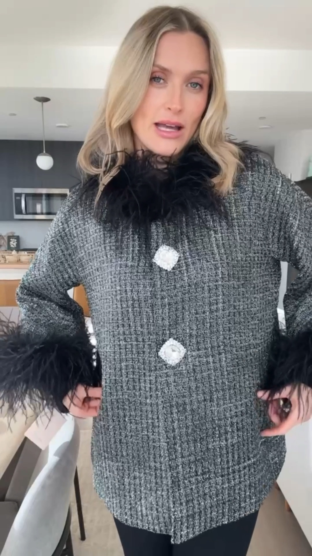 This may be the chicest feather coat I have ever worn. The subtle shimmer with the dramatic feather collar and sleeves are too good! 

#LTKootd #LTKgrwm #LTKSeasonal