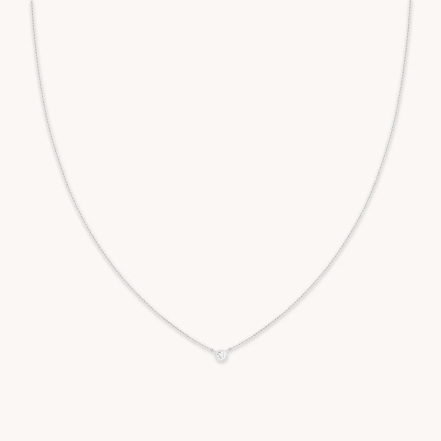 Essential Crystal Pendant Necklace in Silver | Astrid & Miyu UK