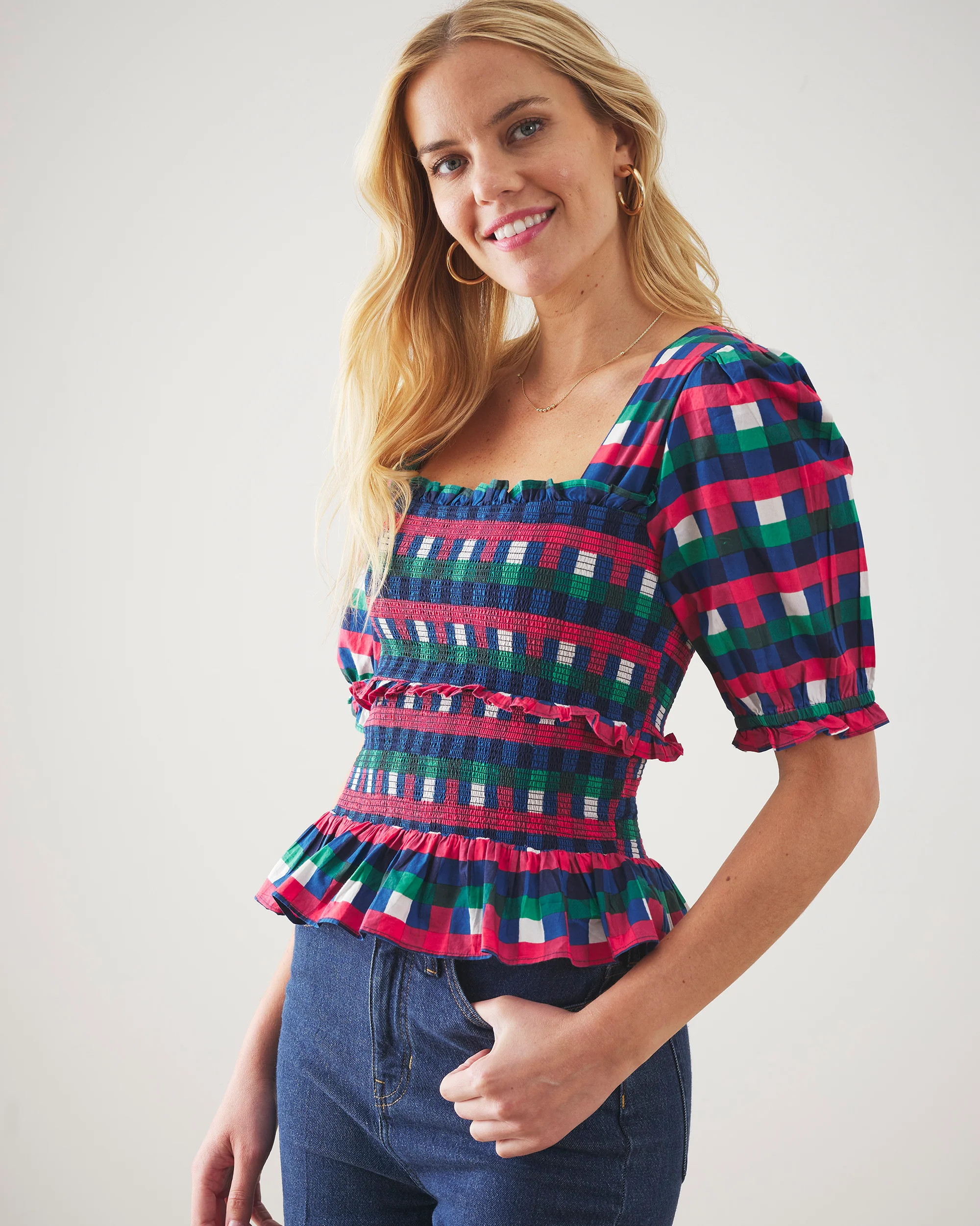 Painted Pixels - Sophisticated Soiree Top - Jewel Multi | Printfresh