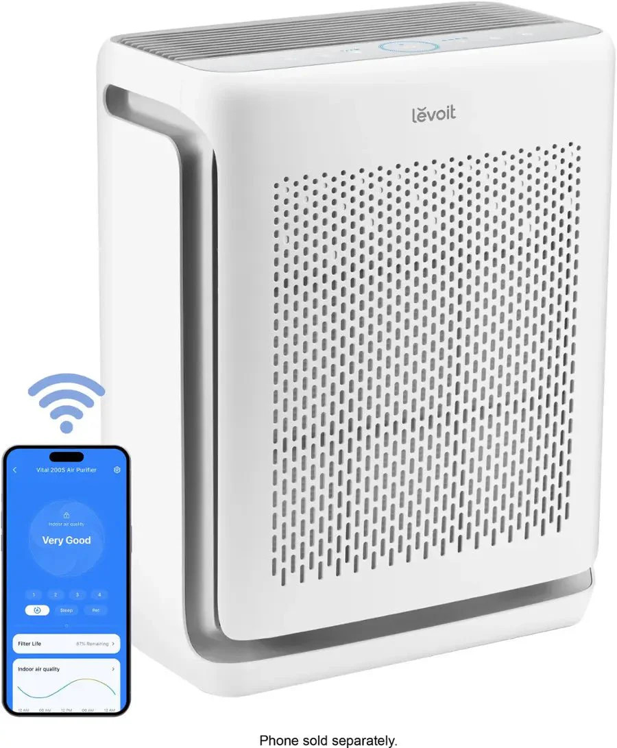 Levoit Vital 200S-P Smart Air Purifier - White/Grey | Levoit