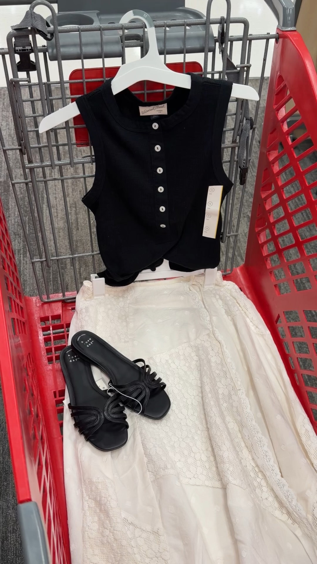 Target summer outfit idea, so many ways you could style these pieces but I love the black and white together! #targetstyle