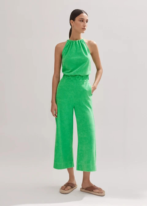 Towelling Halterneck Jumpsuit | ME+EM US