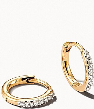 Kendra Scott Mila 14K Gold Crystal Huggie Hoop Earrings - 14k Yellow Gold | Dillard's